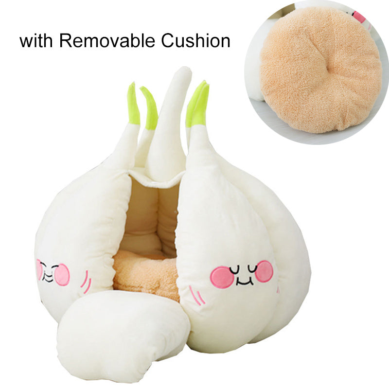 Winter Warm Pet Tent Bed – Plush Cave with Removable Cushion