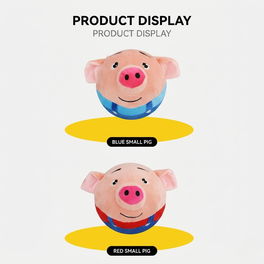 Interactive jumping pig ball toy for dogs and cats, view 3