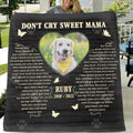 Personalized pet memorial photo blanket