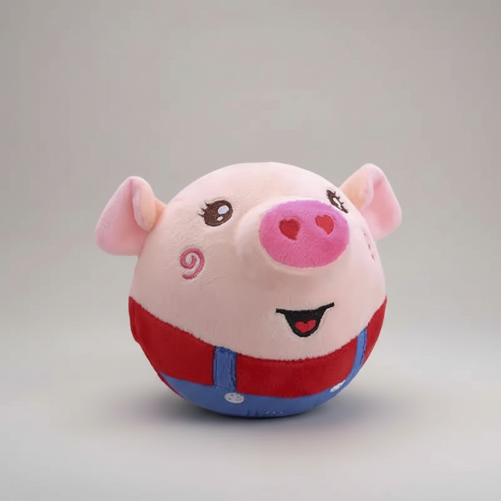 Interactive jumping pig ball toy for dogs and cats
