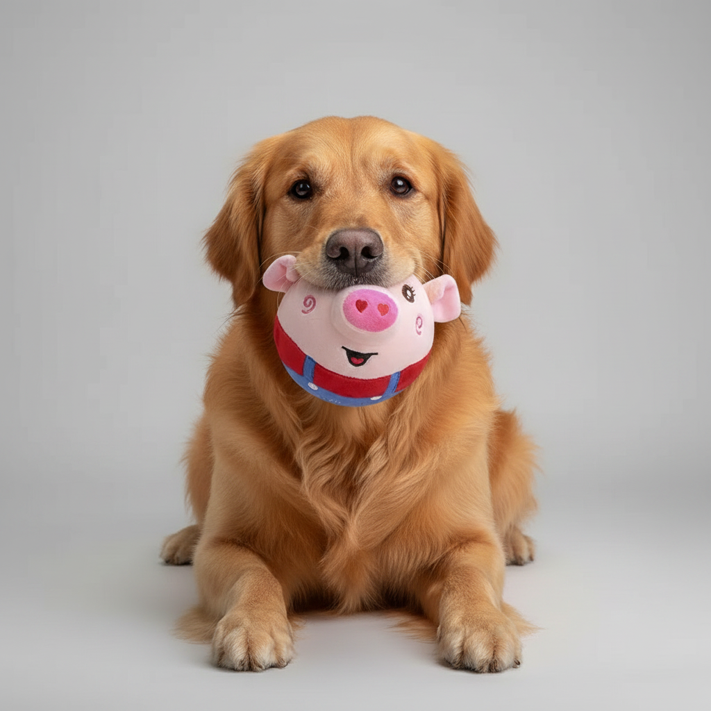 Interactive Jumping Pig Ball – Self-Moving Rechargeable Toy for Dogs & Cats