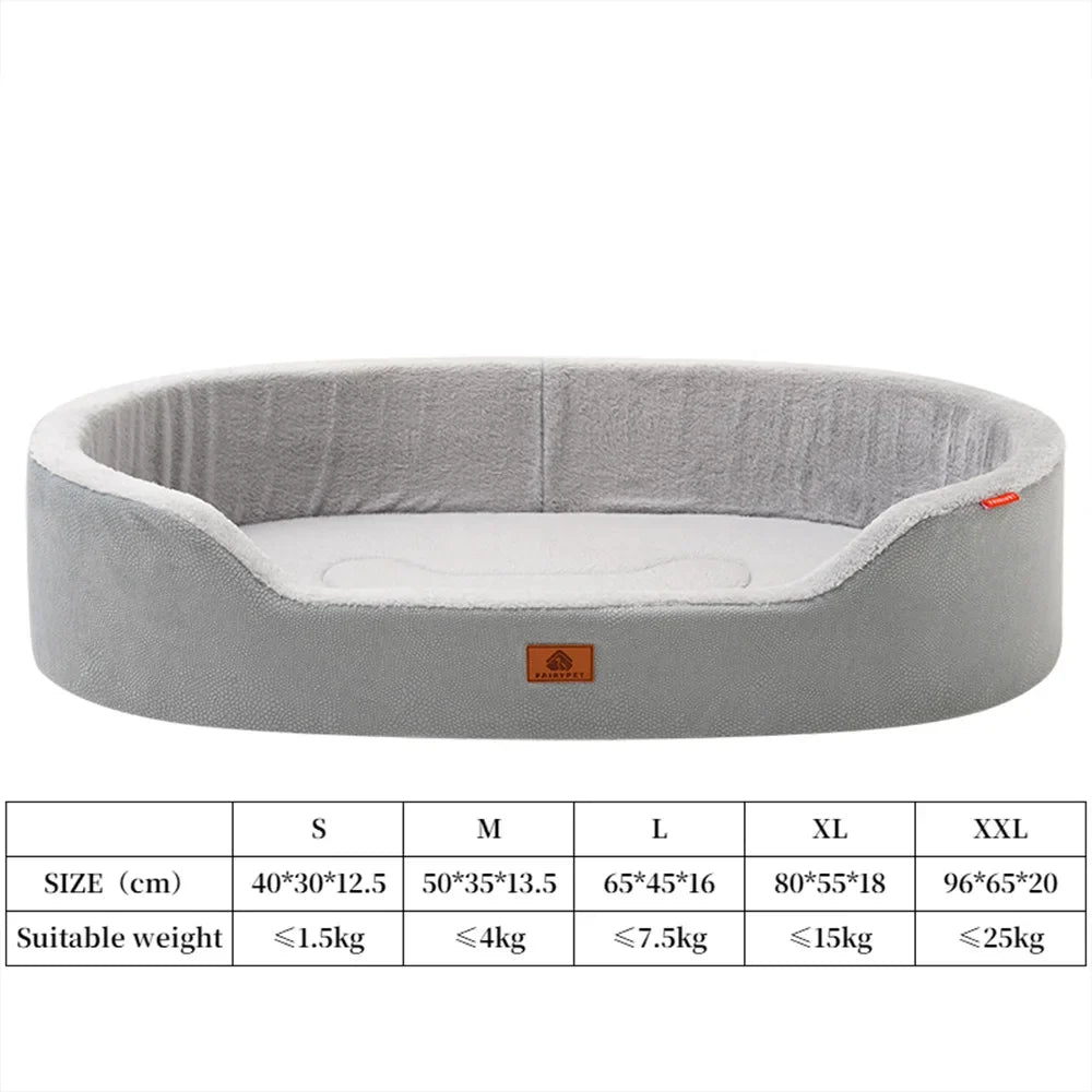 Orthopedic Waterproof Dog Sofa Bed – Winter Warm, Sizes S–XXL