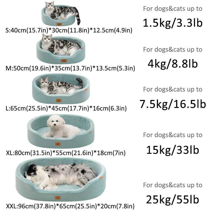 Orthopedic Waterproof Dog Sofa Bed – Winter Warm, Sizes S–XXL