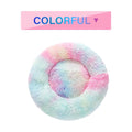 Fluffy Calming Donut Pet Bed – Washable Plush Bed for Dogs & Cats