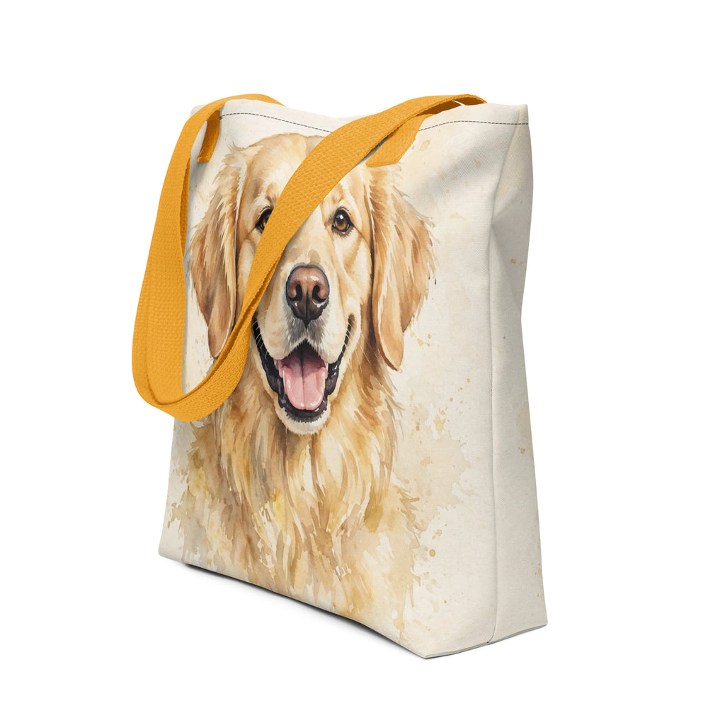 Custom watercolor pet portrait tote bag, view 2