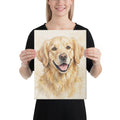 Custom watercolor pet portrait canvas, view 2