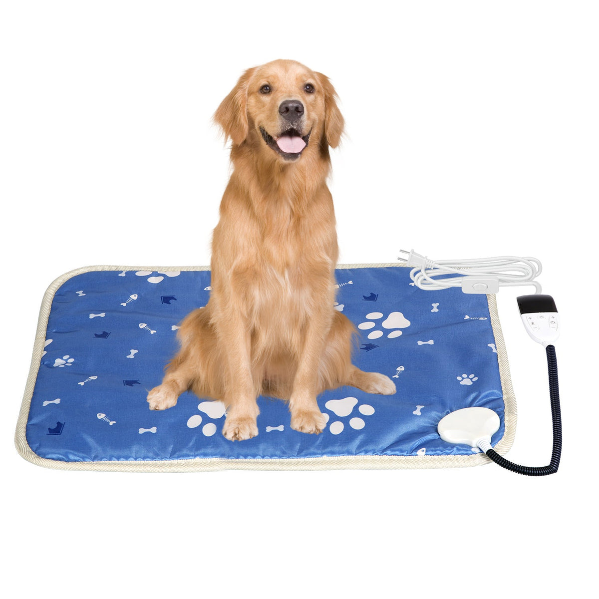 Electric Pet Heating Pad – Adjustable Temperature, Timer & Chew-Resistant Cord