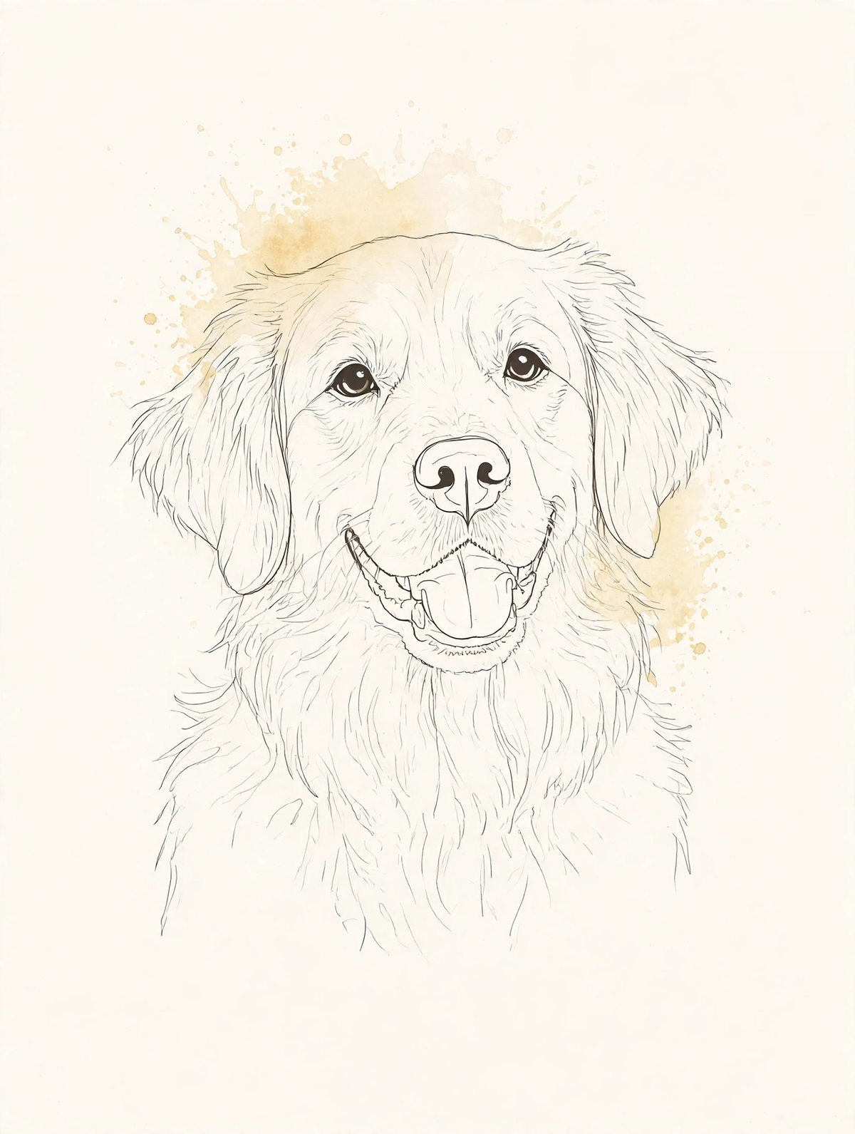 Minimal Line Art style — custom pet portrait mug