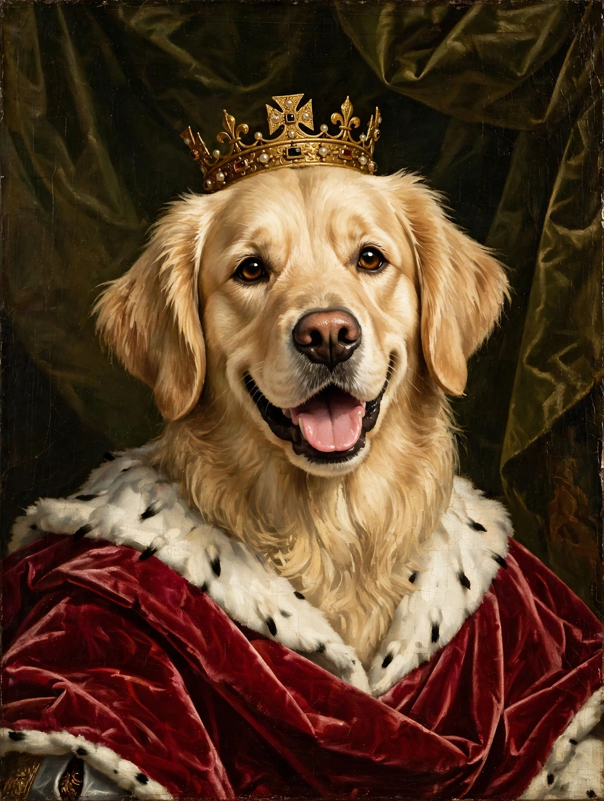Royal Renaissance style — custom pet portrait mug