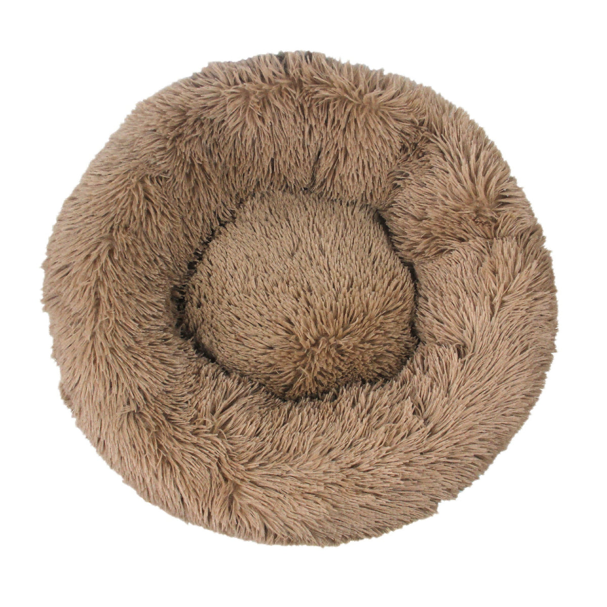 Fluffy Calming Donut Pet Bed – Washable Plush Bed for Dogs & Cats