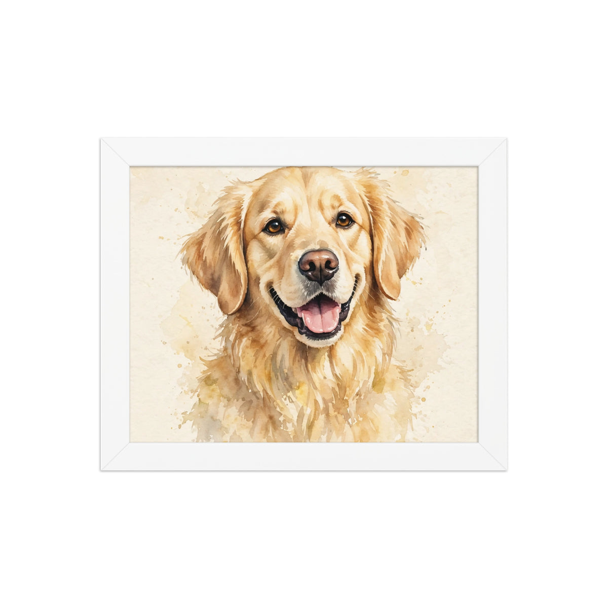 Custom watercolor pet portrait framed poster, view 2