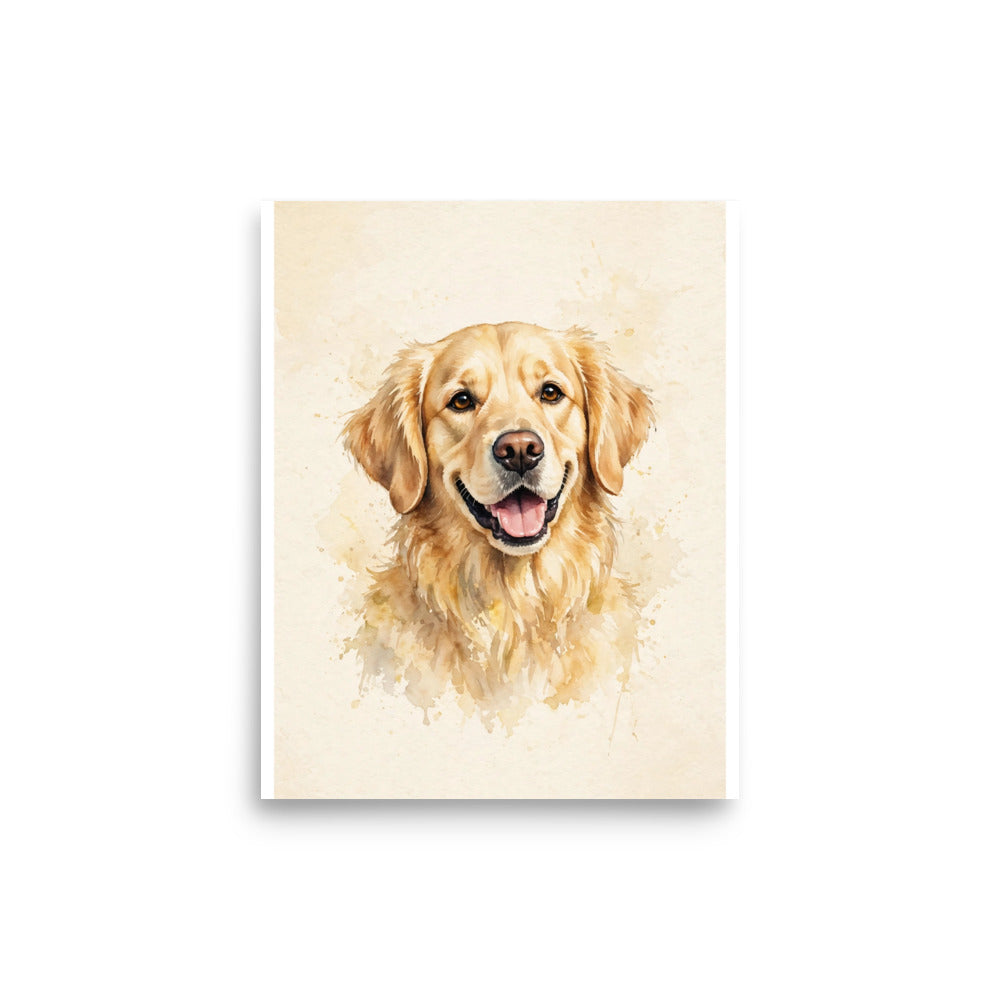 Custom watercolor pet portrait poster, view 5