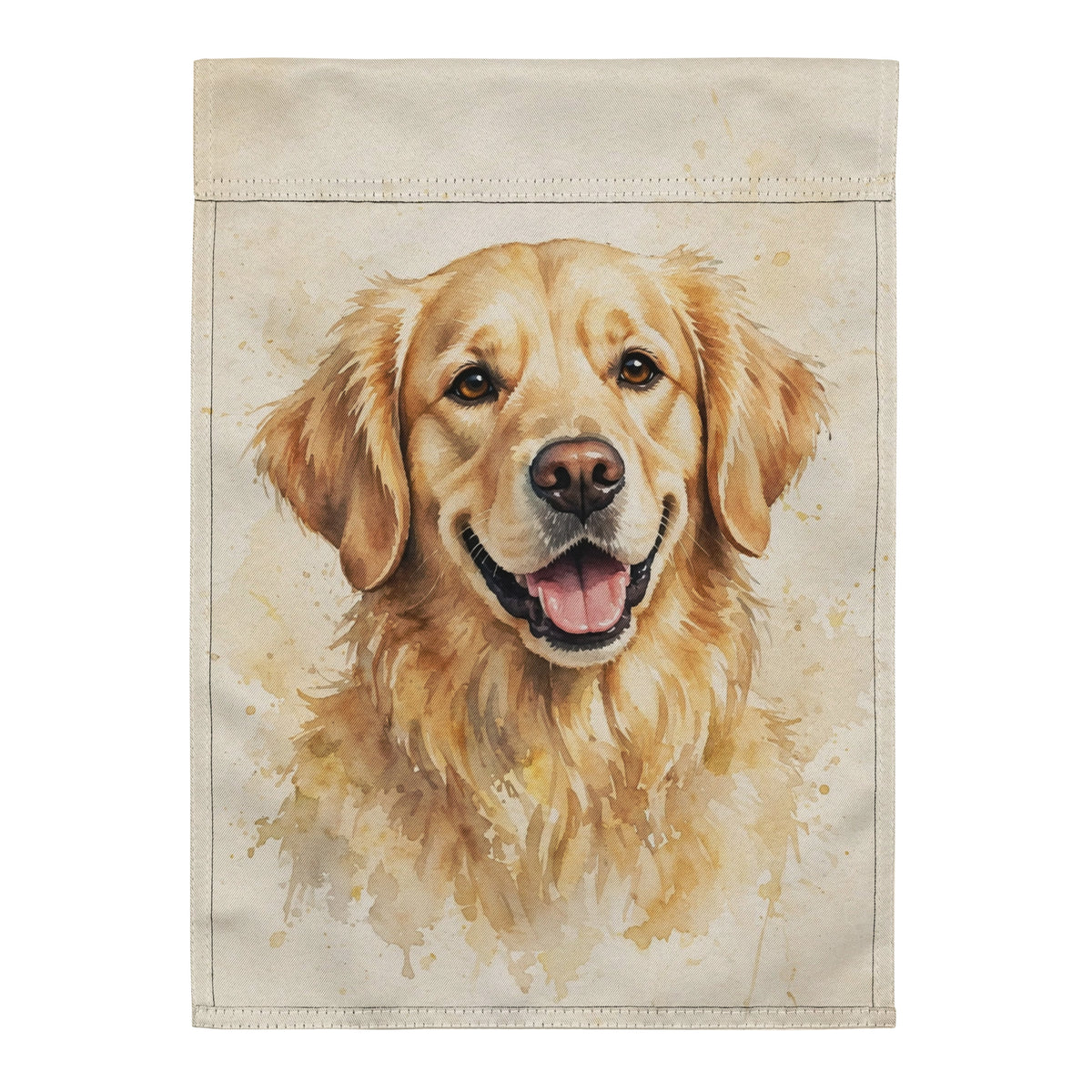 Custom watercolor pet portrait garden flag, view 3