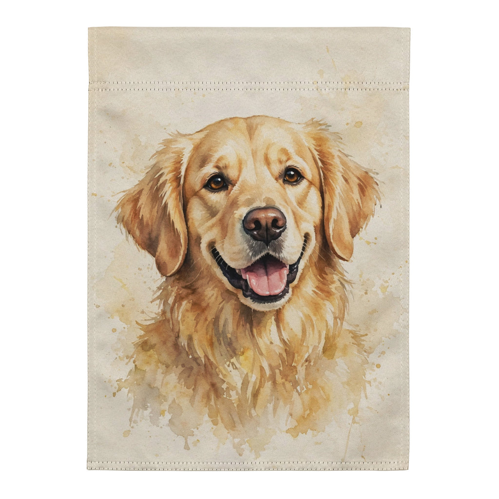 Custom watercolor pet portrait garden flag, view 2