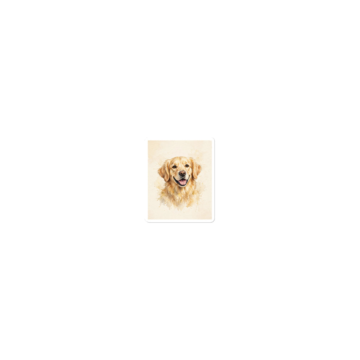Custom watercolor pet portrait sticker, view 5