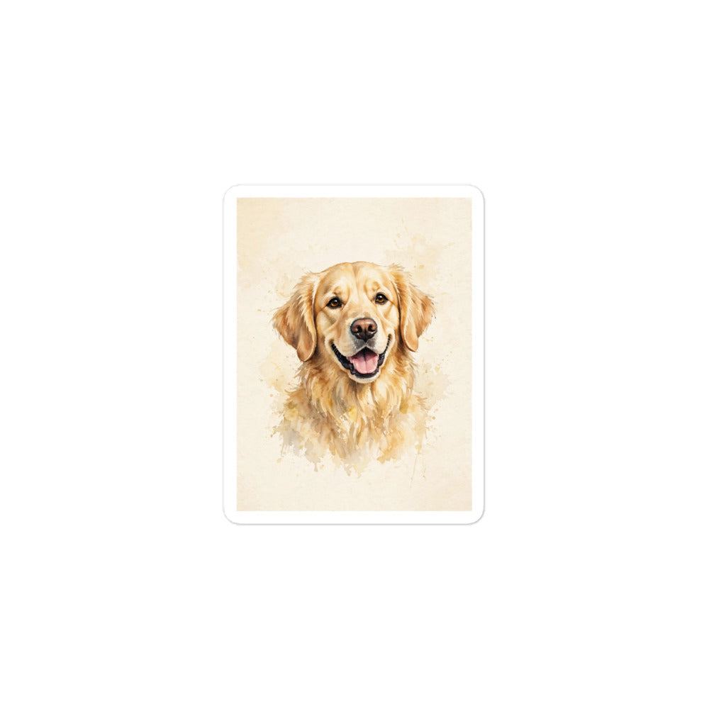 Custom watercolor pet portrait sticker, view 2