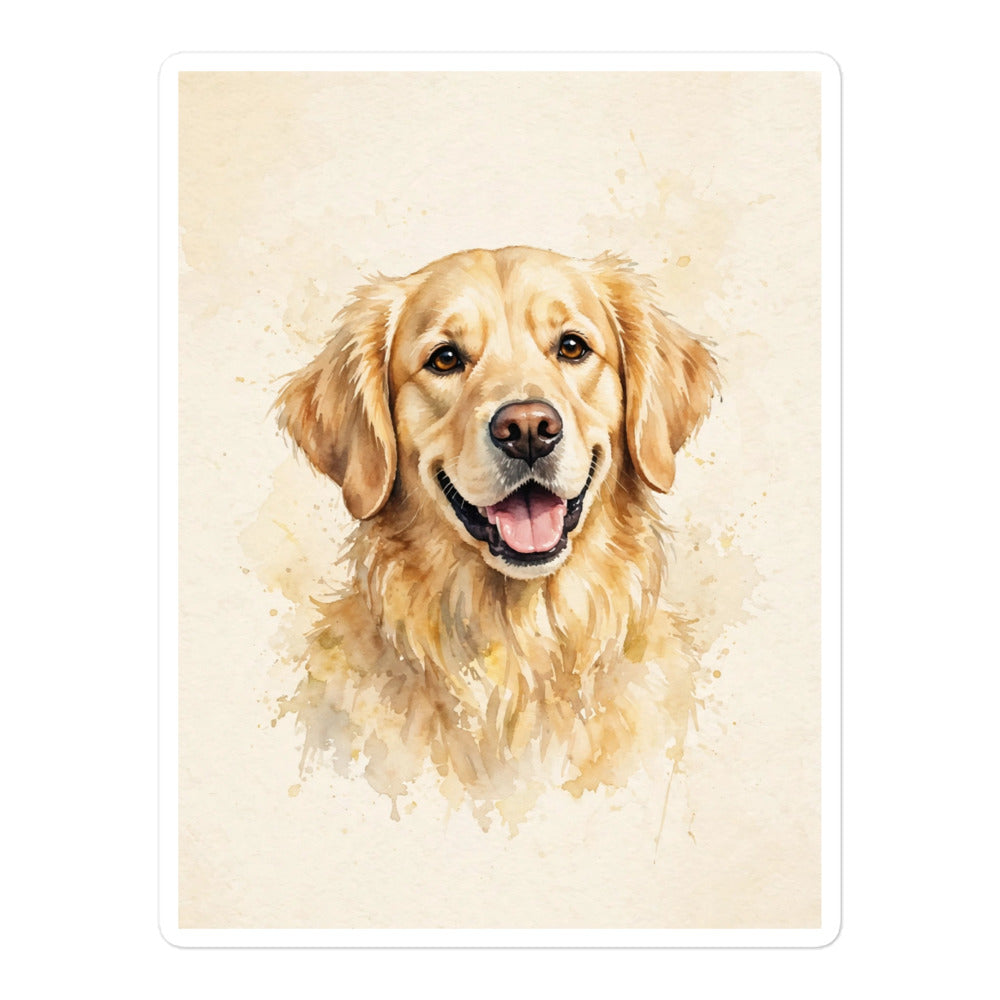 Custom watercolor pet portrait sticker, view 4