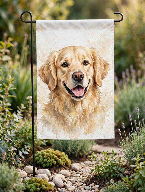 Custom watercolor pet portrait garden flag