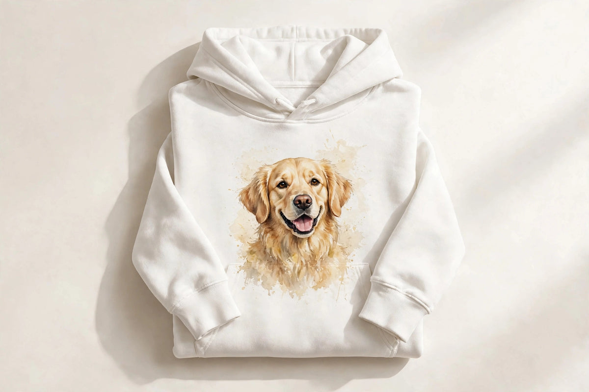 Custom watercolor pet portrait hoodie
