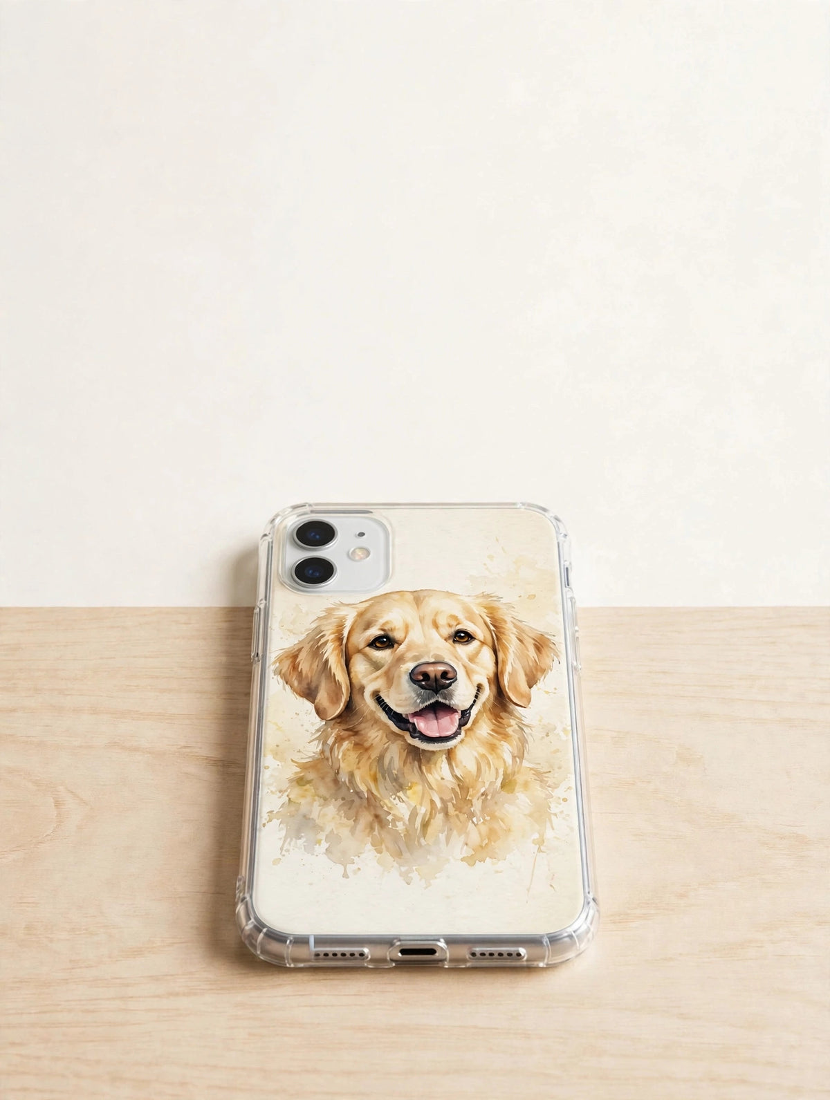 Custom watercolor pet portrait phone case