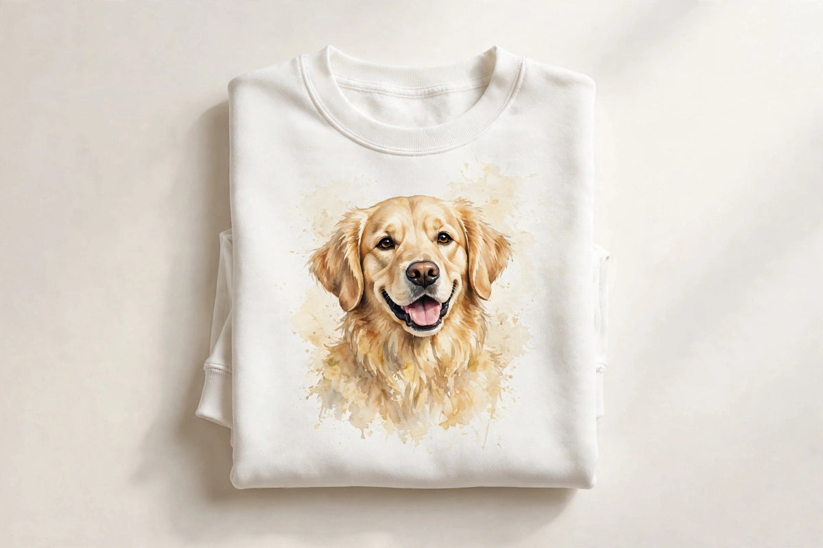 Custom watercolor pet portrait sweatshirt
