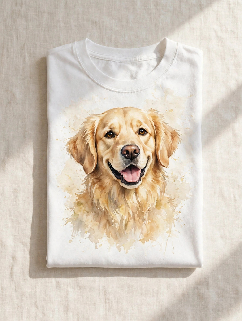 Custom watercolor pet portrait t-shirt