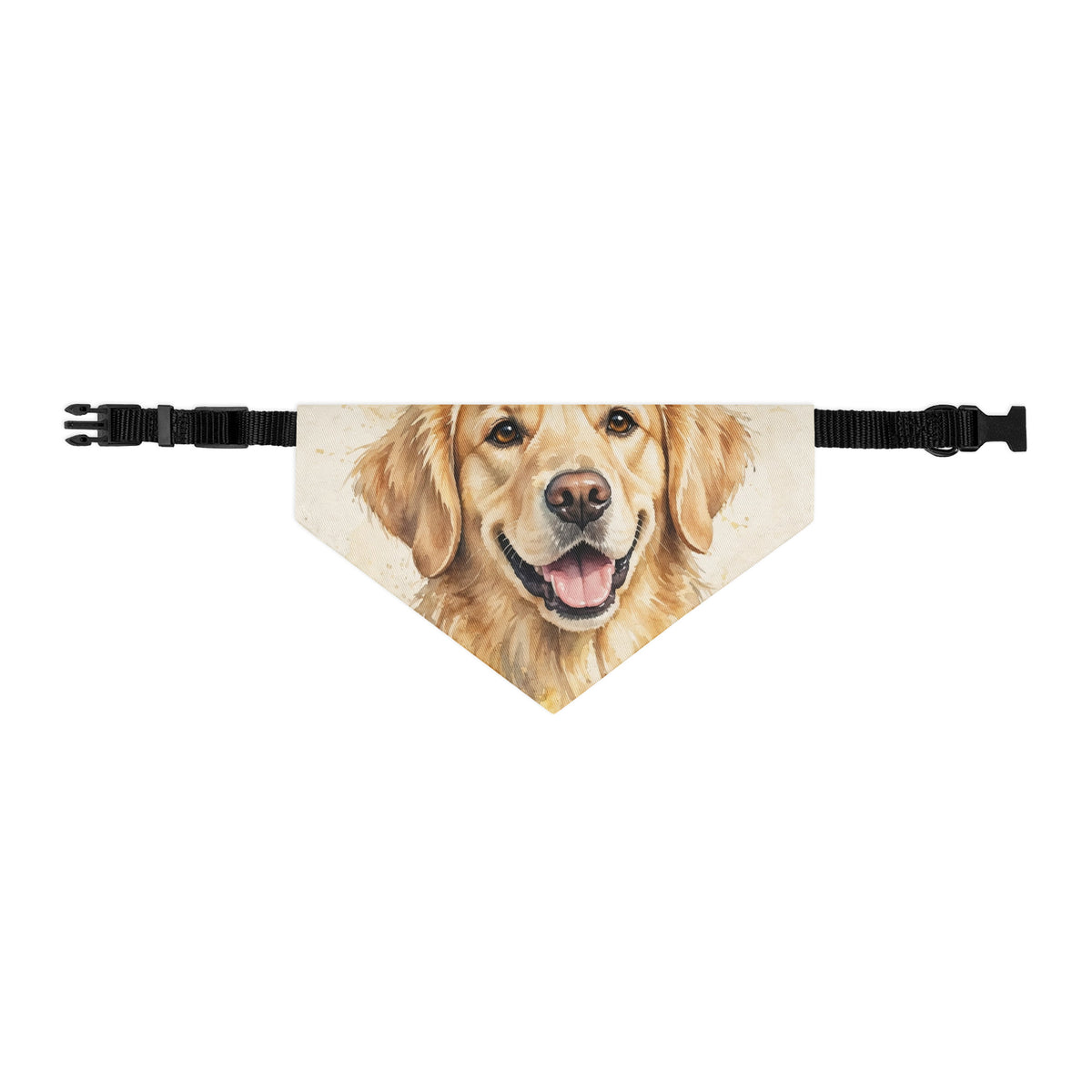 Custom watercolor pet portrait dog bandana, view 3