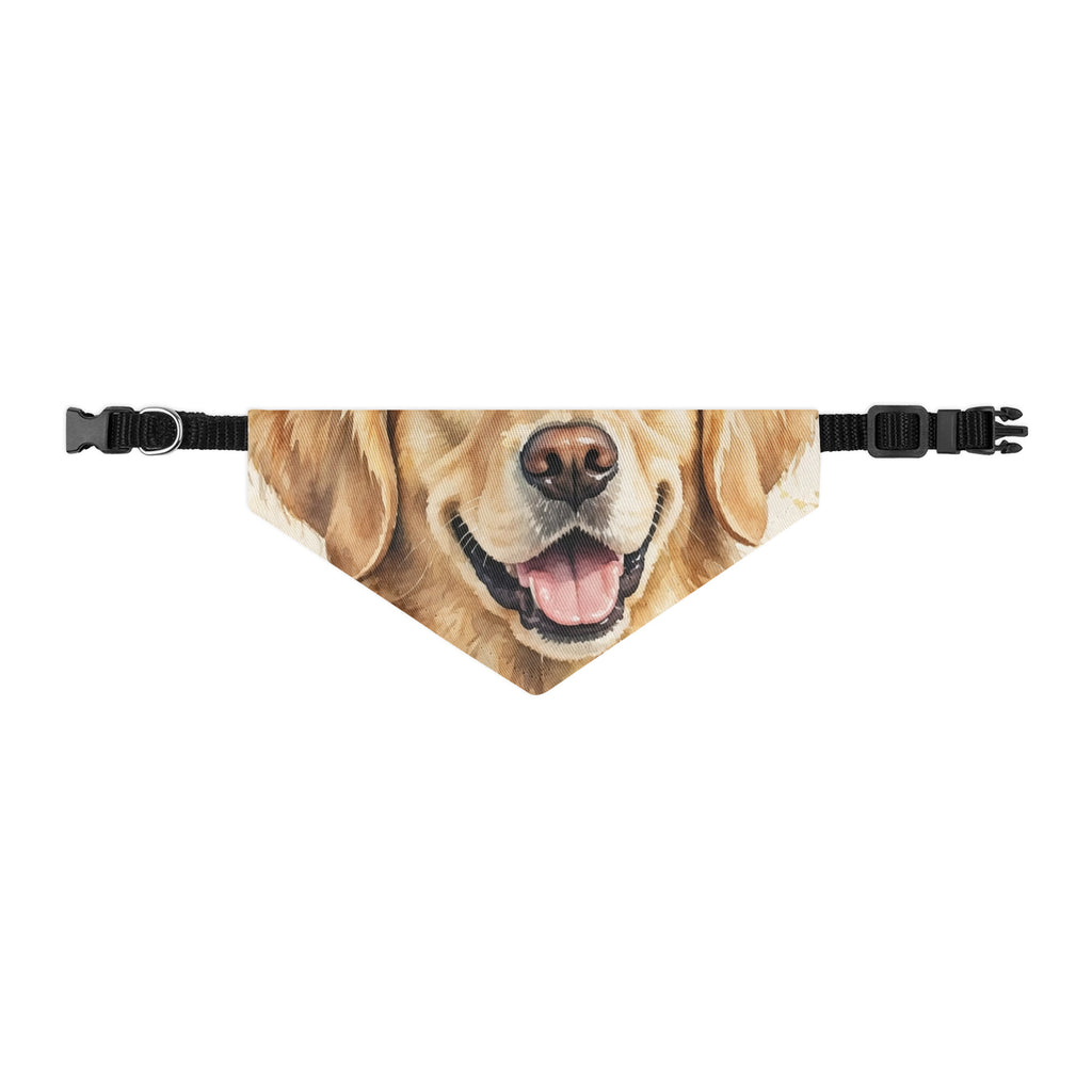 Custom watercolor pet portrait dog bandana, view 4