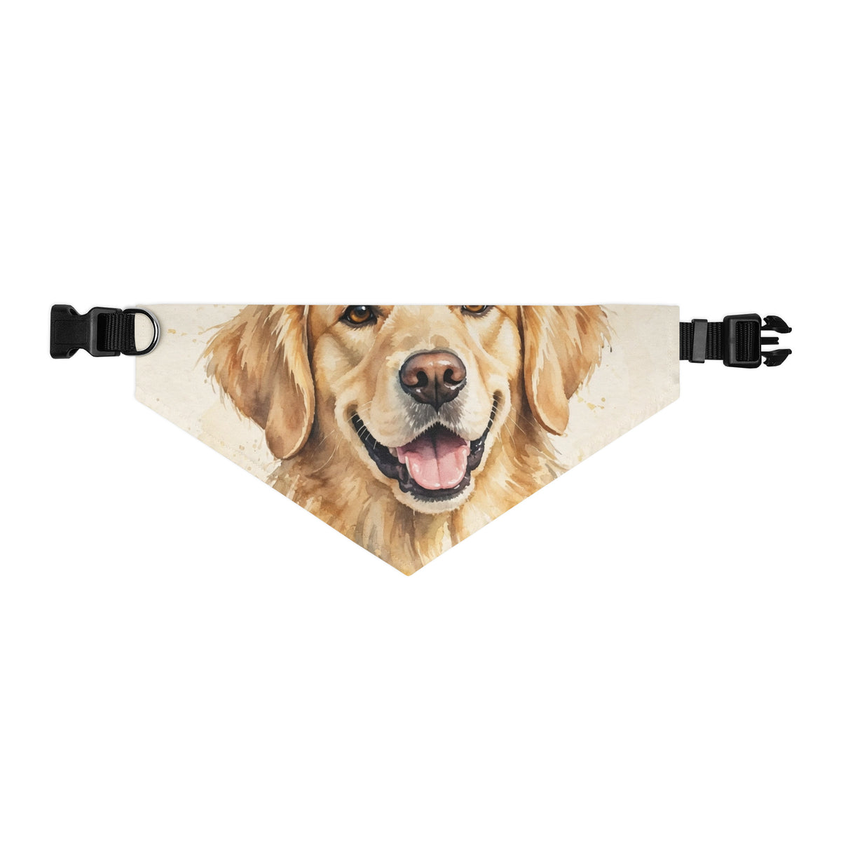 Custom watercolor pet portrait dog bandana, view 5