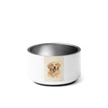 Custom watercolor pet portrait pet bowl, view 2