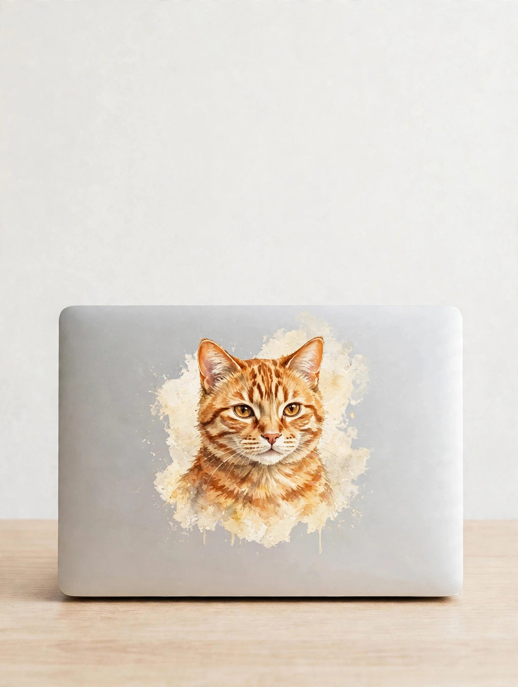 Custom watercolor cat pet portrait sticker