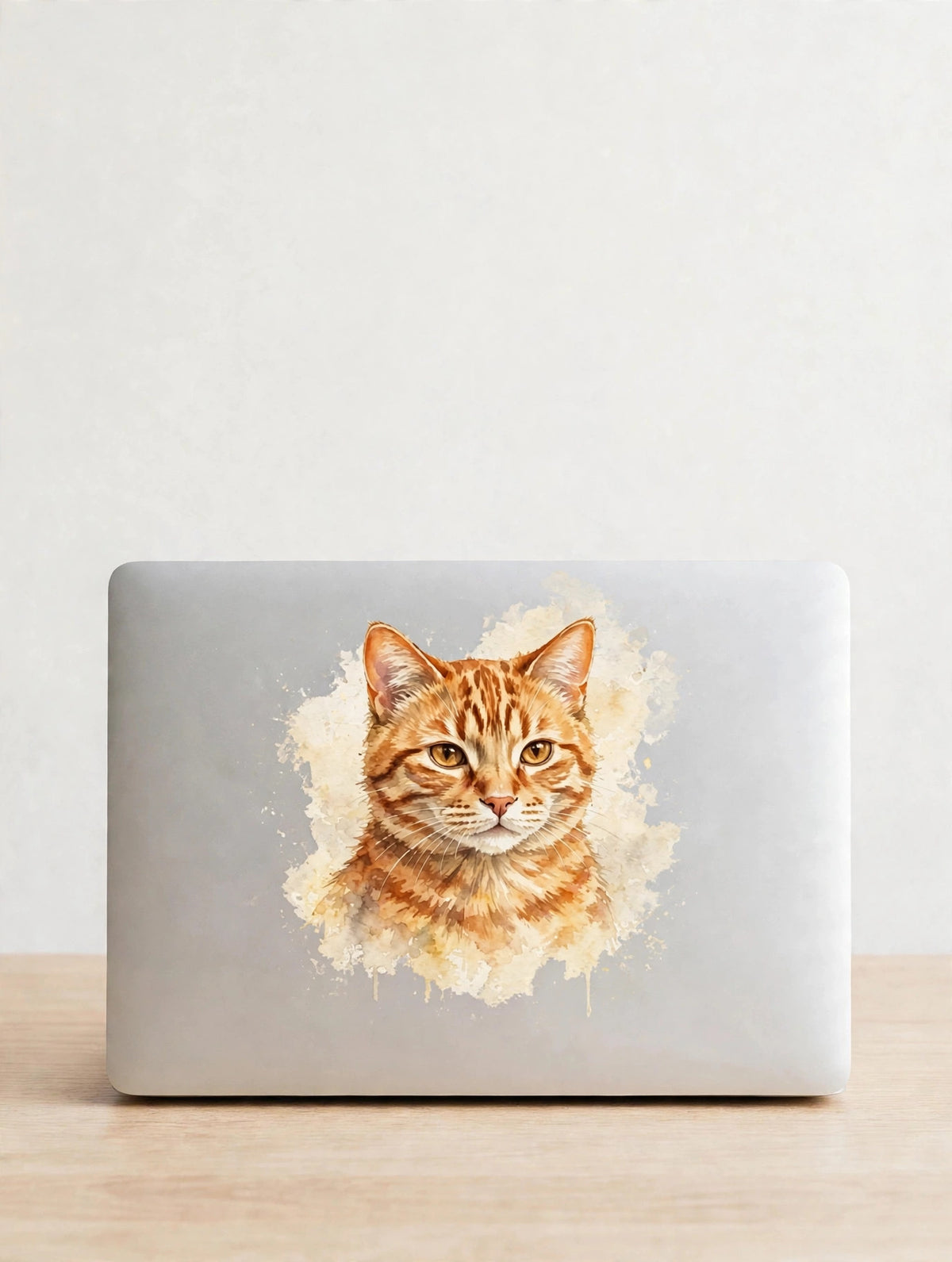 Custom watercolor cat pet portrait sticker