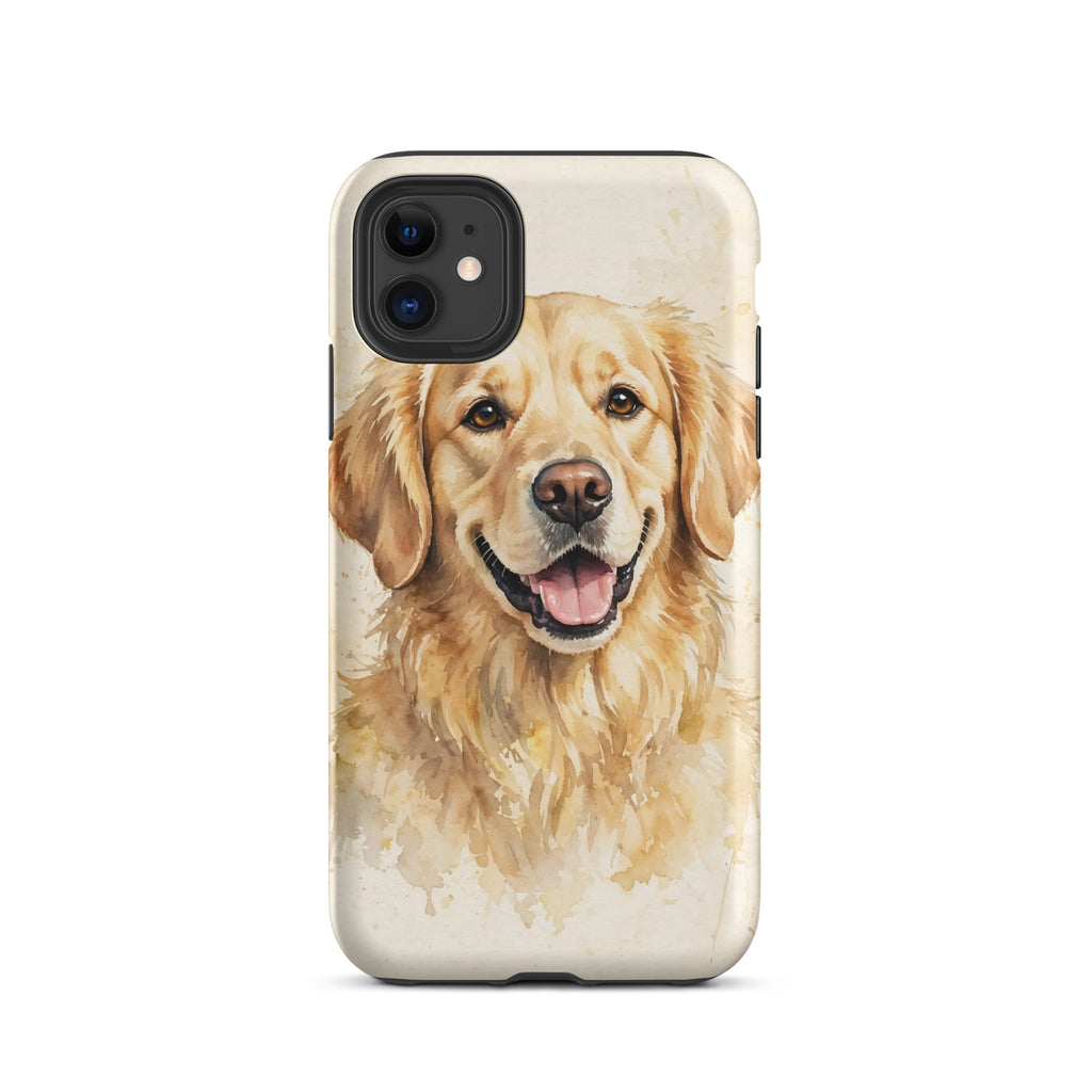 Custom watercolor pet portrait phone case, view 2