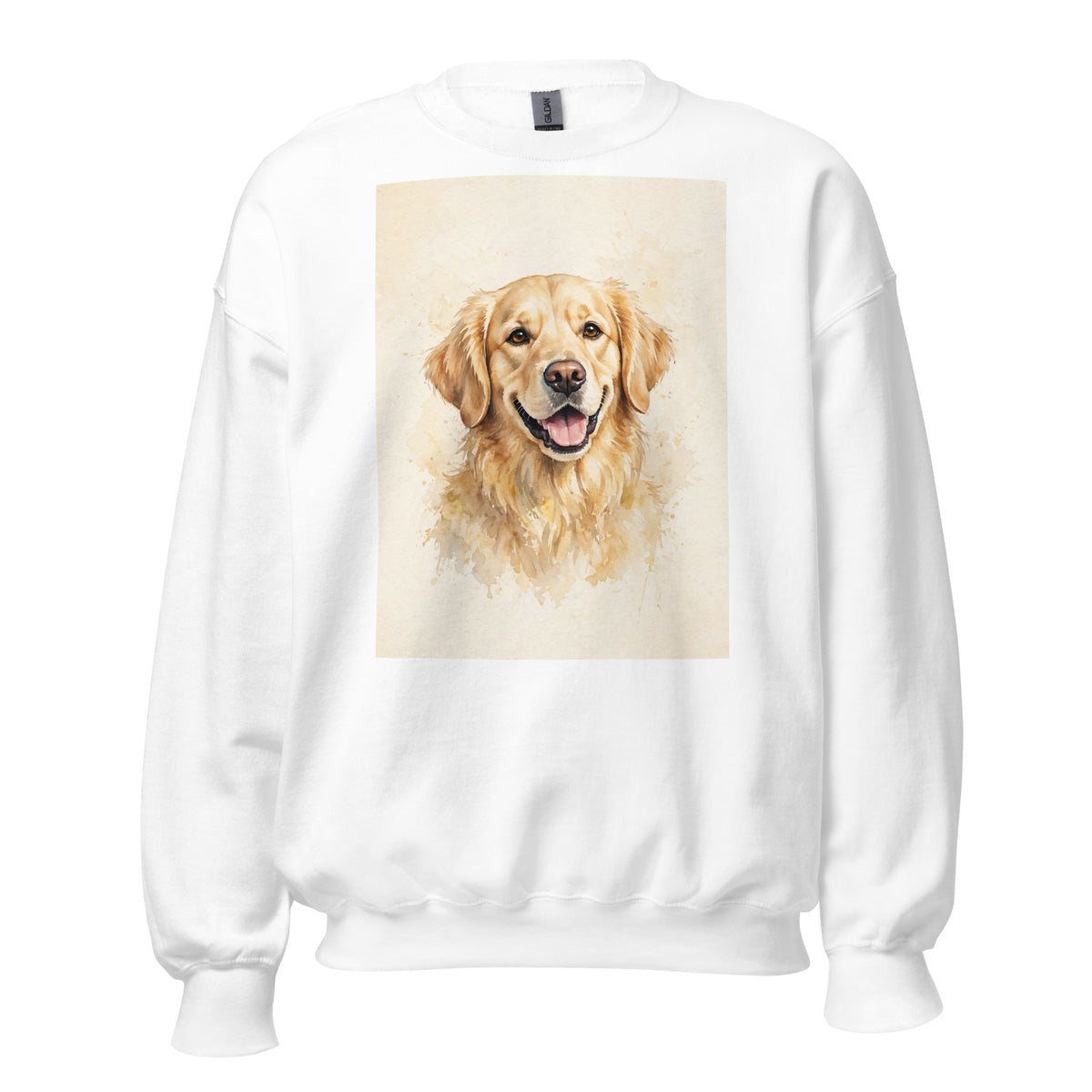 Custom watercolor pet portrait sweatshirt, view 2