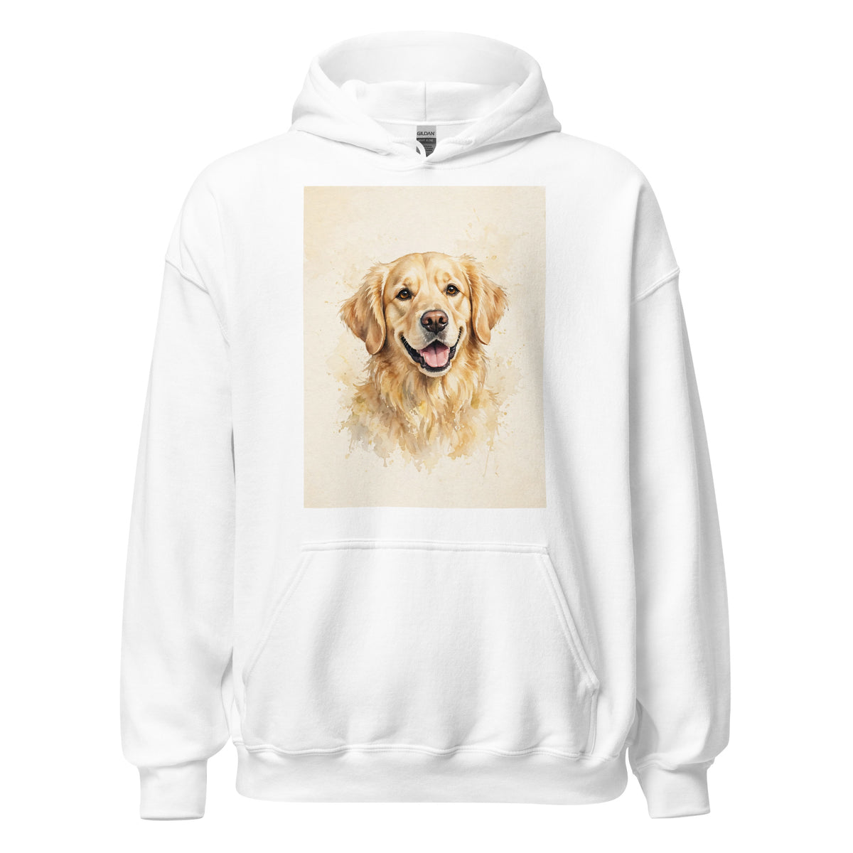 Custom watercolor pet portrait hoodie, view 2