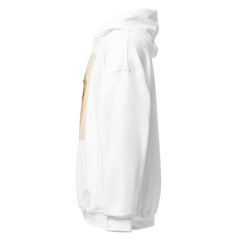 Custom watercolor pet portrait hoodie, view 4