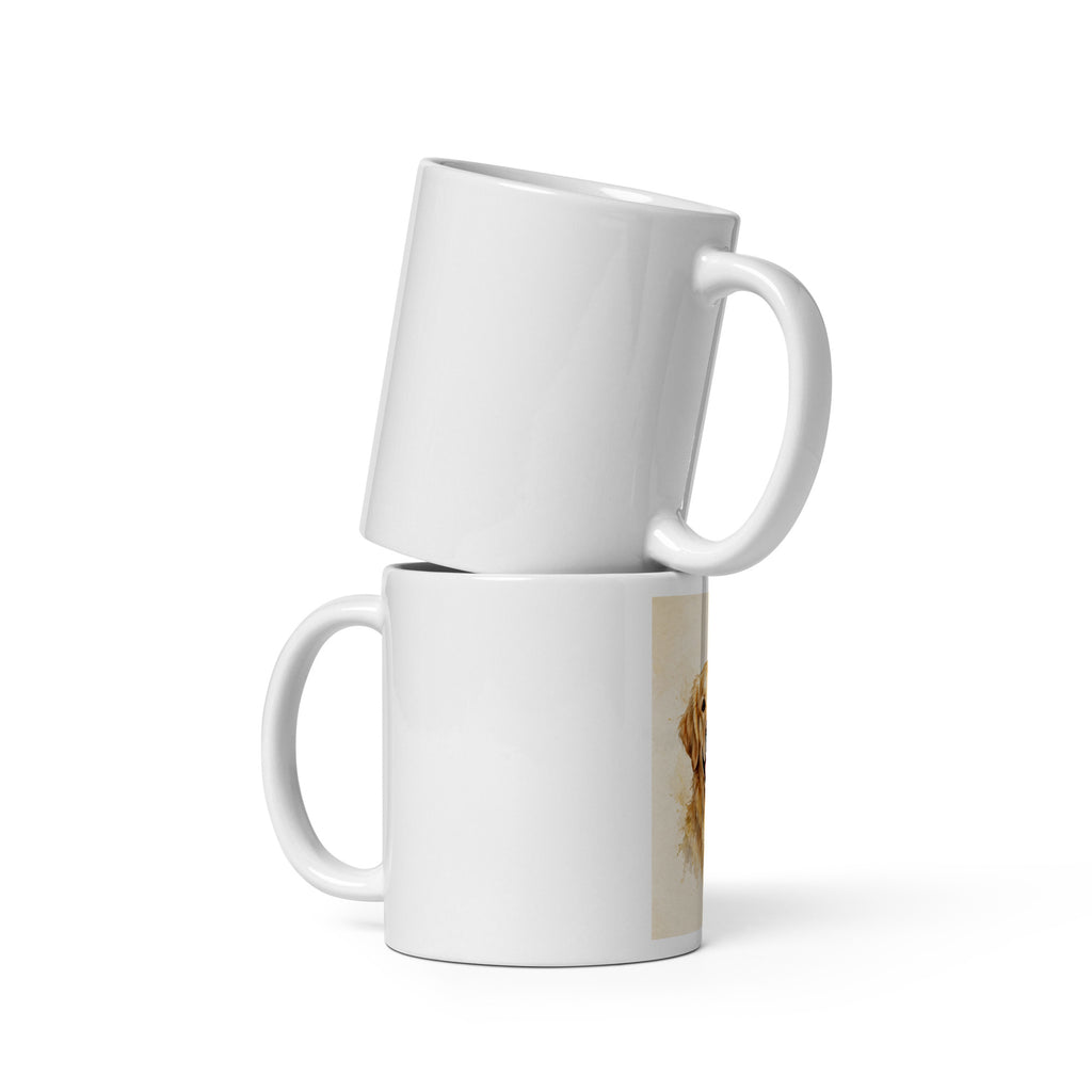 Custom watercolor pet portrait mug, view 2